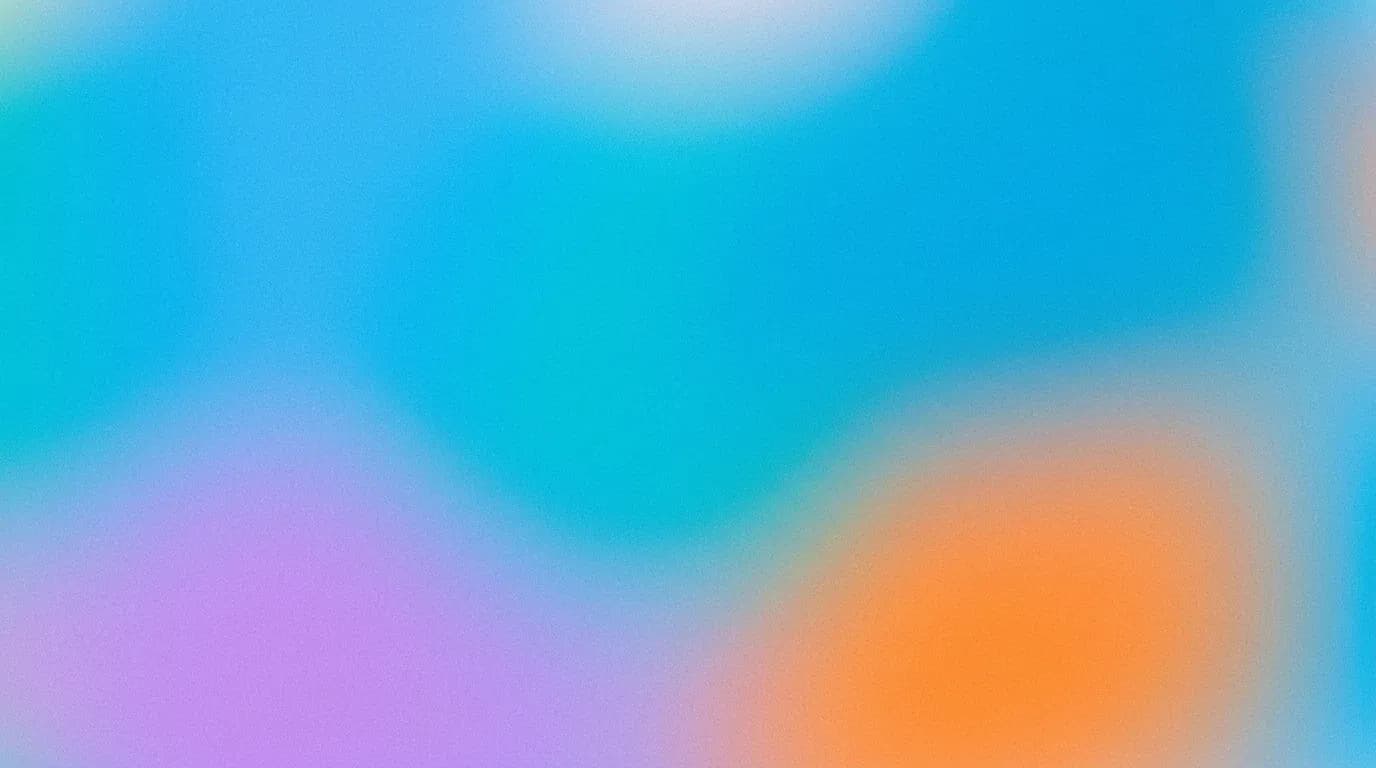 Cyan and tangerine abstract color fields