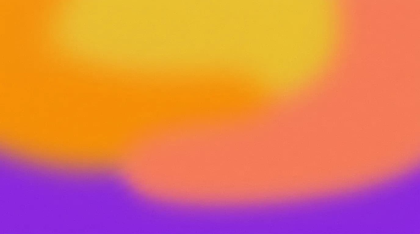 Golden yellow and coral heavily blurred color fields with fine grain