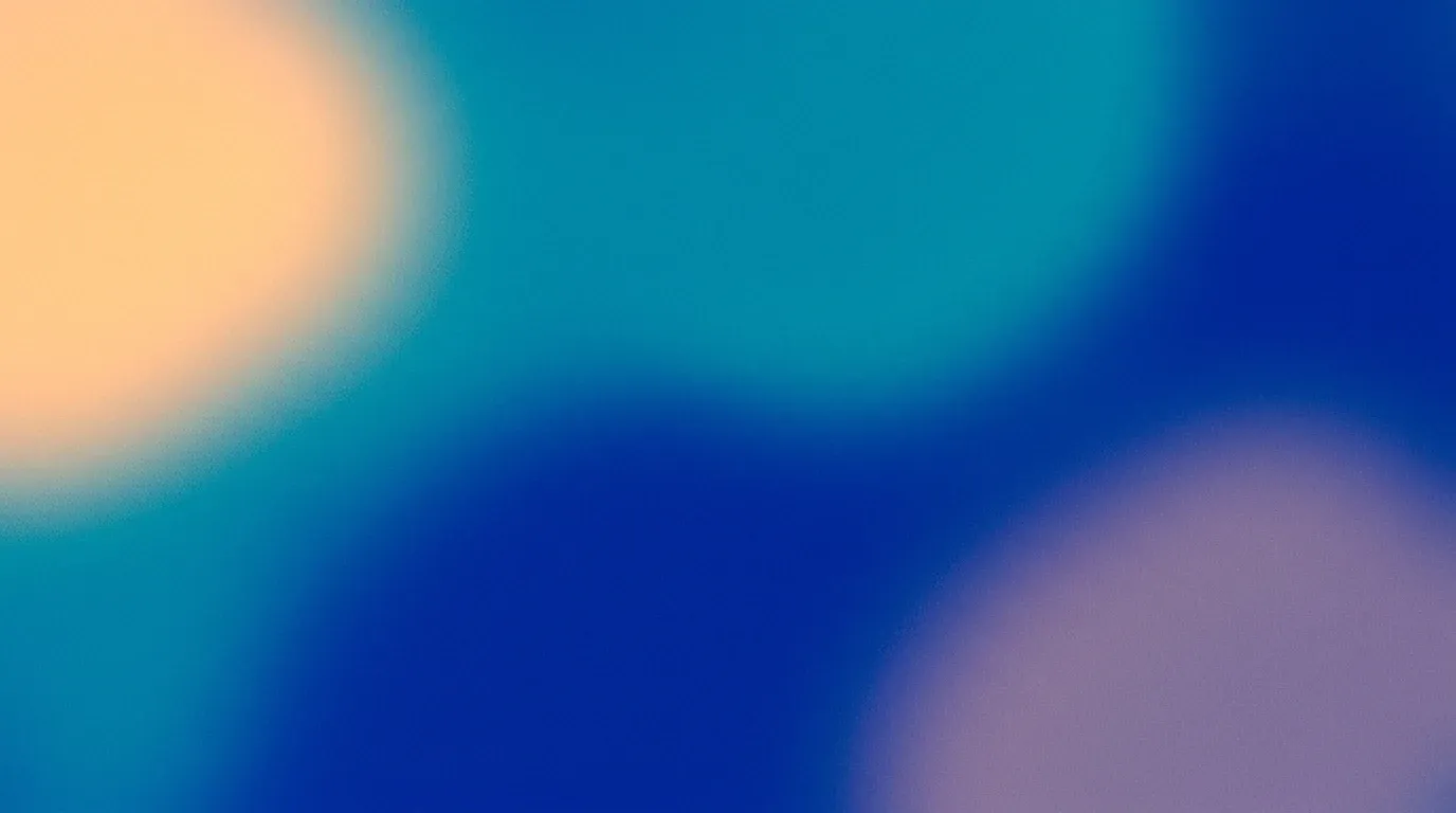 Teal and apricot heavily blurred color fields with fine grain