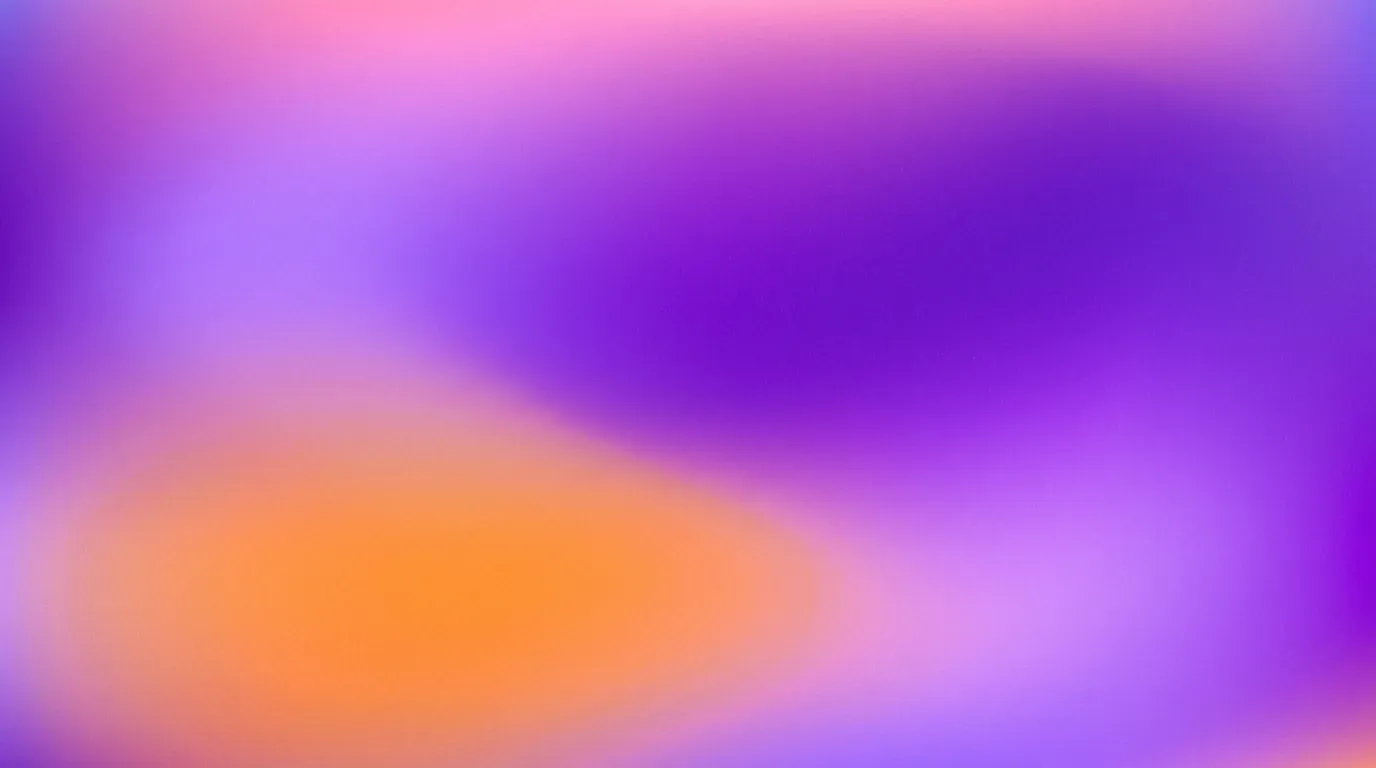 Violet and tangerine heavily blurred color fields with fine grain