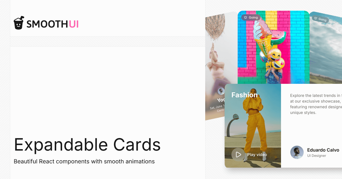 Expandable Cards - React Component | SmoothUI